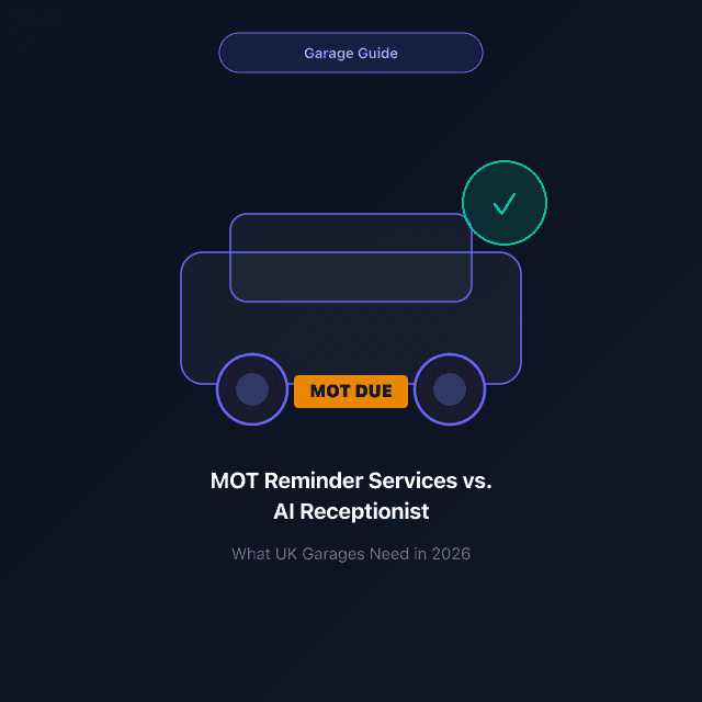 MOT Reminder Services vs. AI Receptionist: What UK Garages Need in 2026